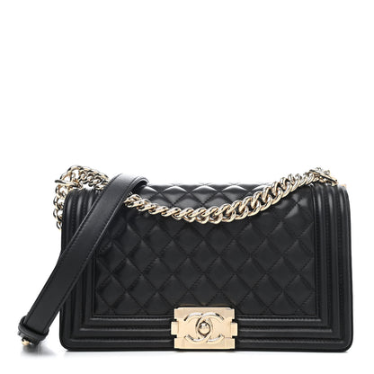 Chanel Lambskin Quilted Medium Boy Flap Black 1 of 4