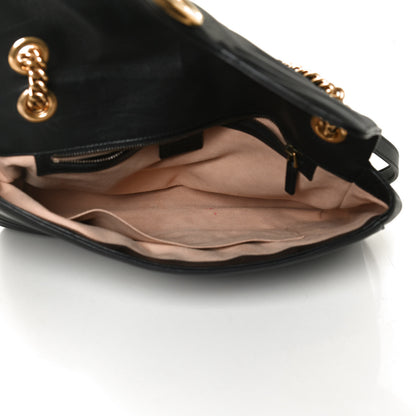 Gucci Calfskin Matelasse Medium GG Marmont Shoulder Bag Black 5 of 12