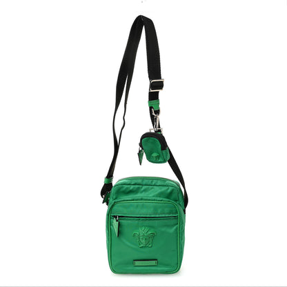 Versace Nylon Palazzo Medusa Crossbody Bag Green 1 of 12