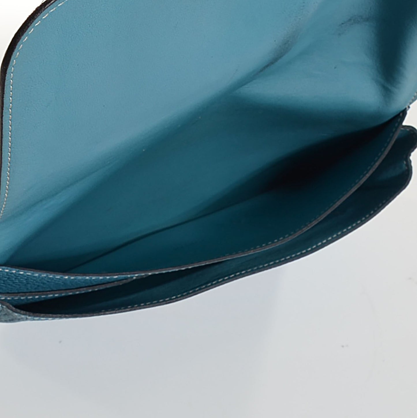 Taurillon Clemence Dogon Duo Wallet Blue Jean