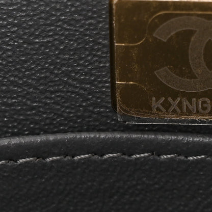 Chanel Caviar Quilted Small Top Handle Vanity Case With Chain Dark Grey 7 of 10