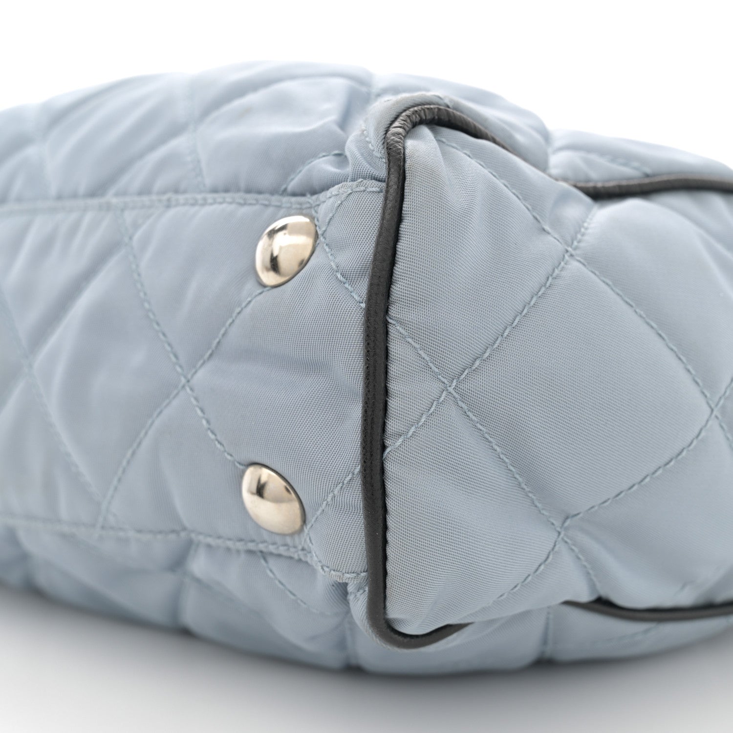 Prada Tessuto Nylon Impunturato Quilted Shopping Tote Pervinca 10 of 13