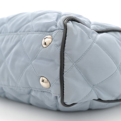 Prada Tessuto Nylon Impunturato Quilted Shopping Tote Pervinca 10 of 13