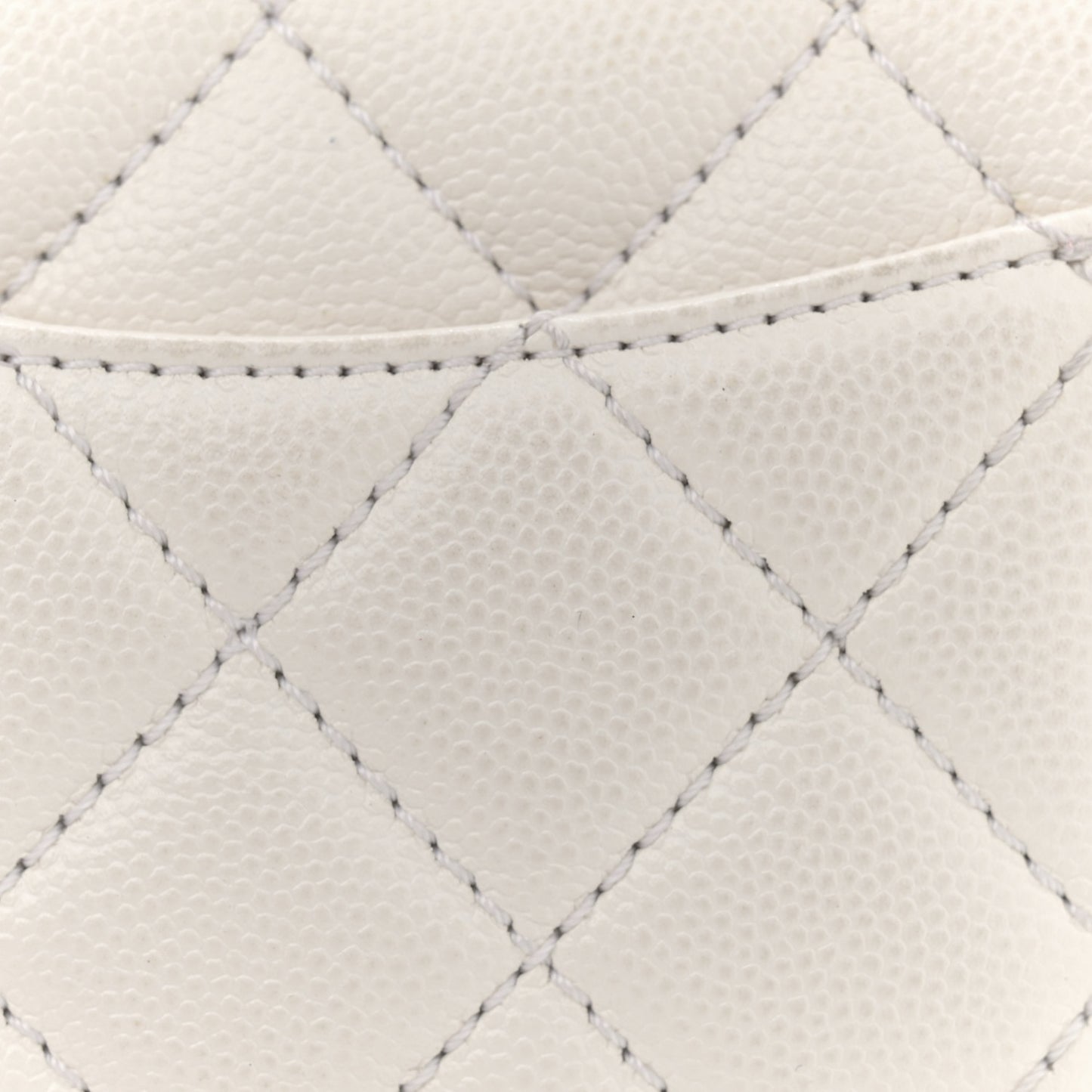 Caviar Quilted Extra Mini Coco Handle Flap White