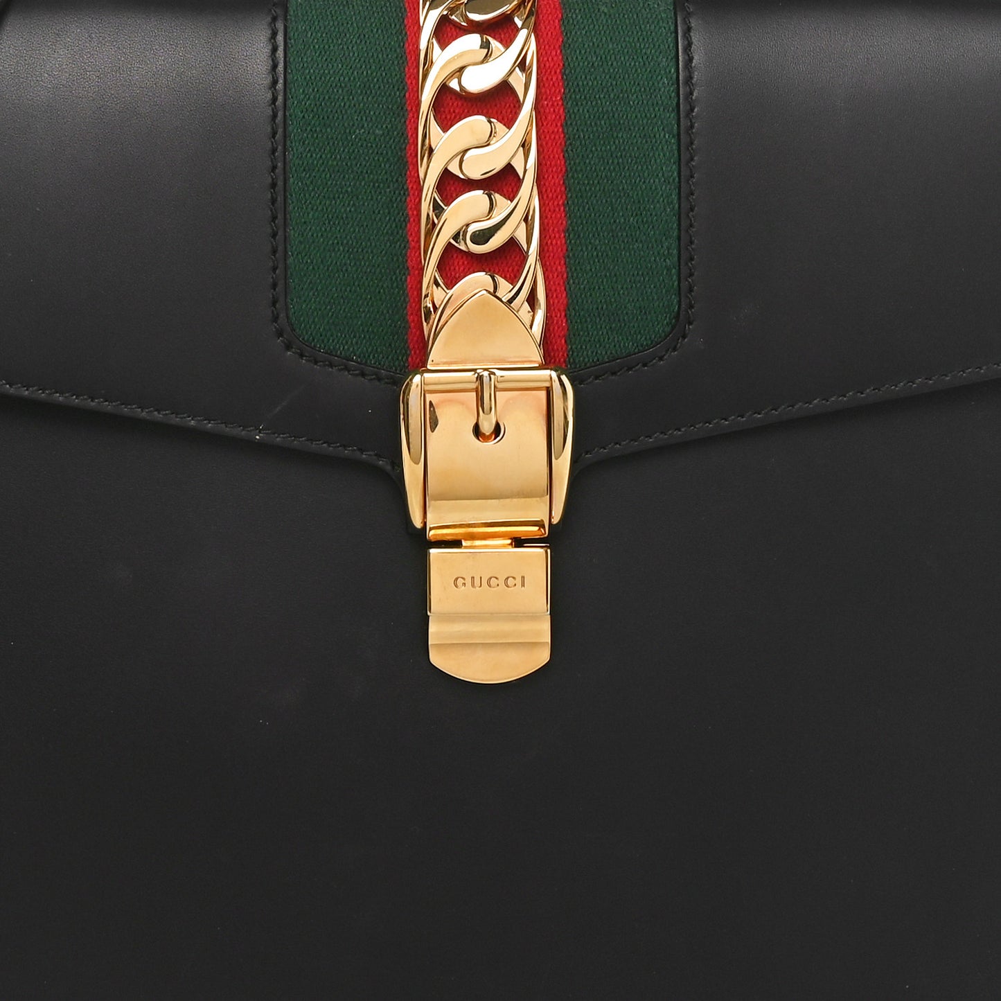 Calfskin Medium Sylvie Top Handle Bag Black