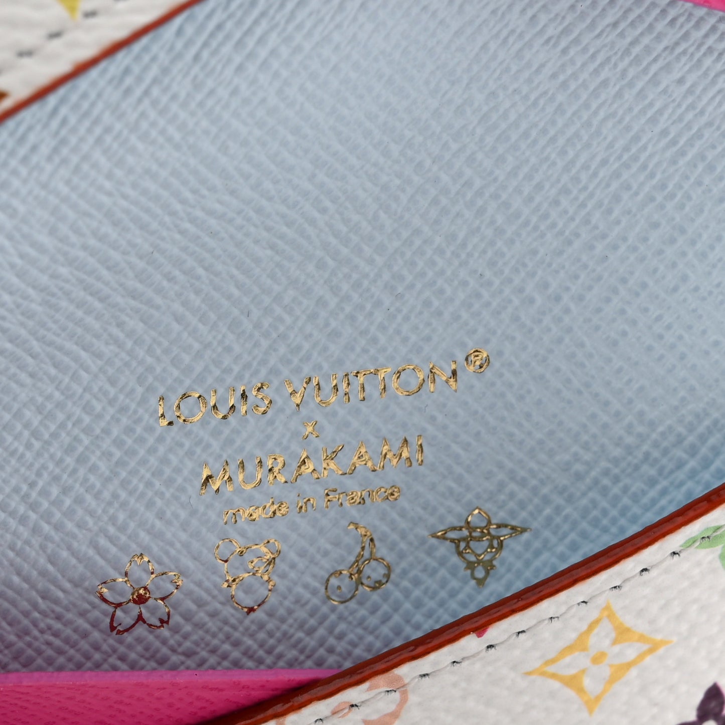 LV X TM Monogram Multicolor Slim Card Holder White