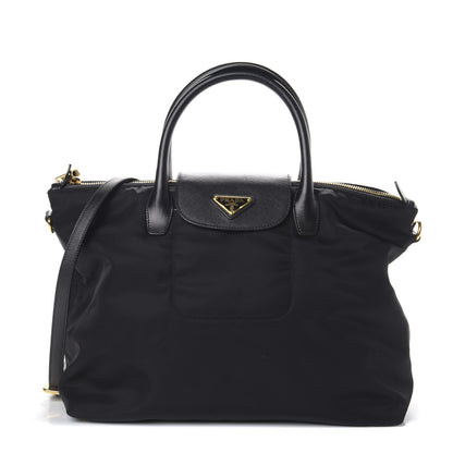 Prada Saffiano Tessuto Nylon Tote Black 1 of 11
