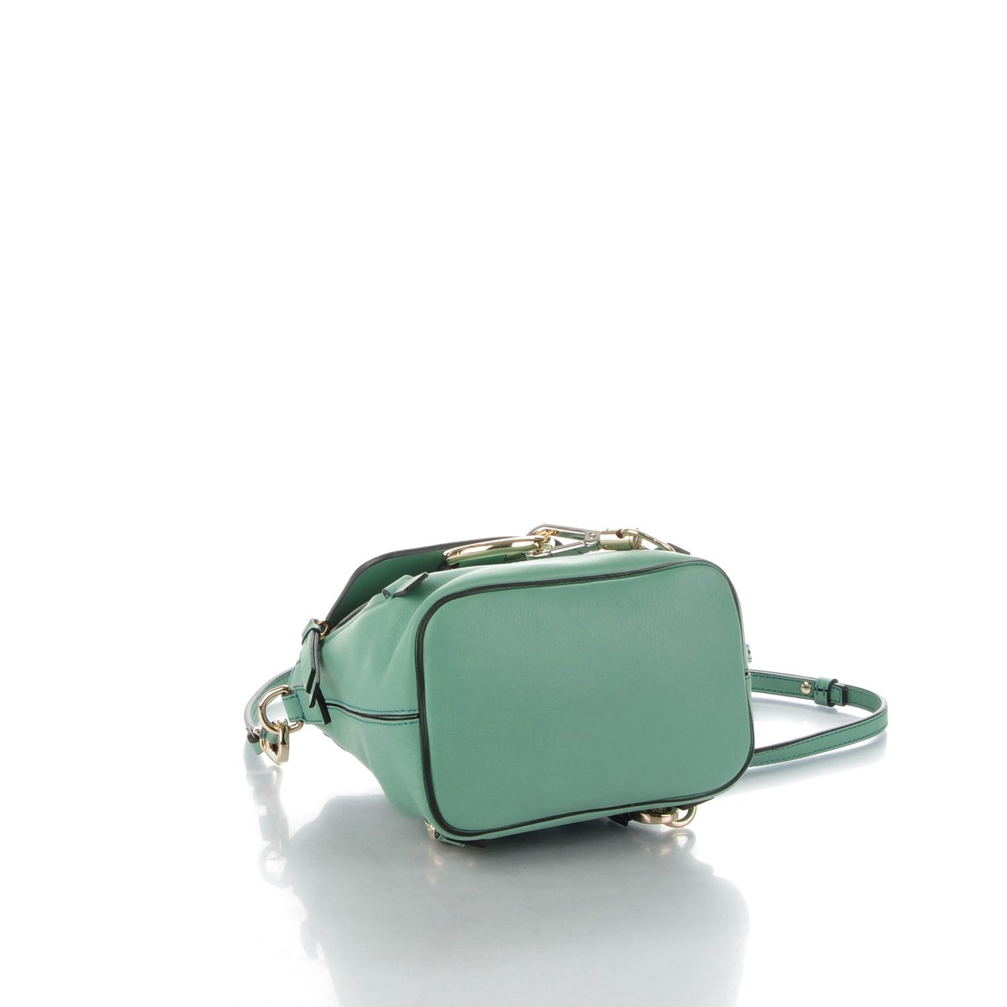 Suede Calfskin Mini Faye Backpack Happy Green