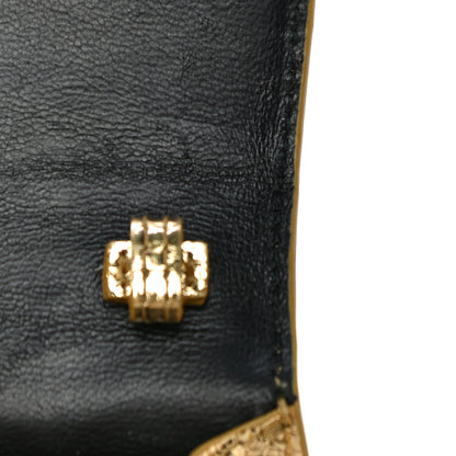 Balenciaga Metallic Calfskin Crocodile Embossed Hourglass Top Handle Bag Mini Gold 12 of 17