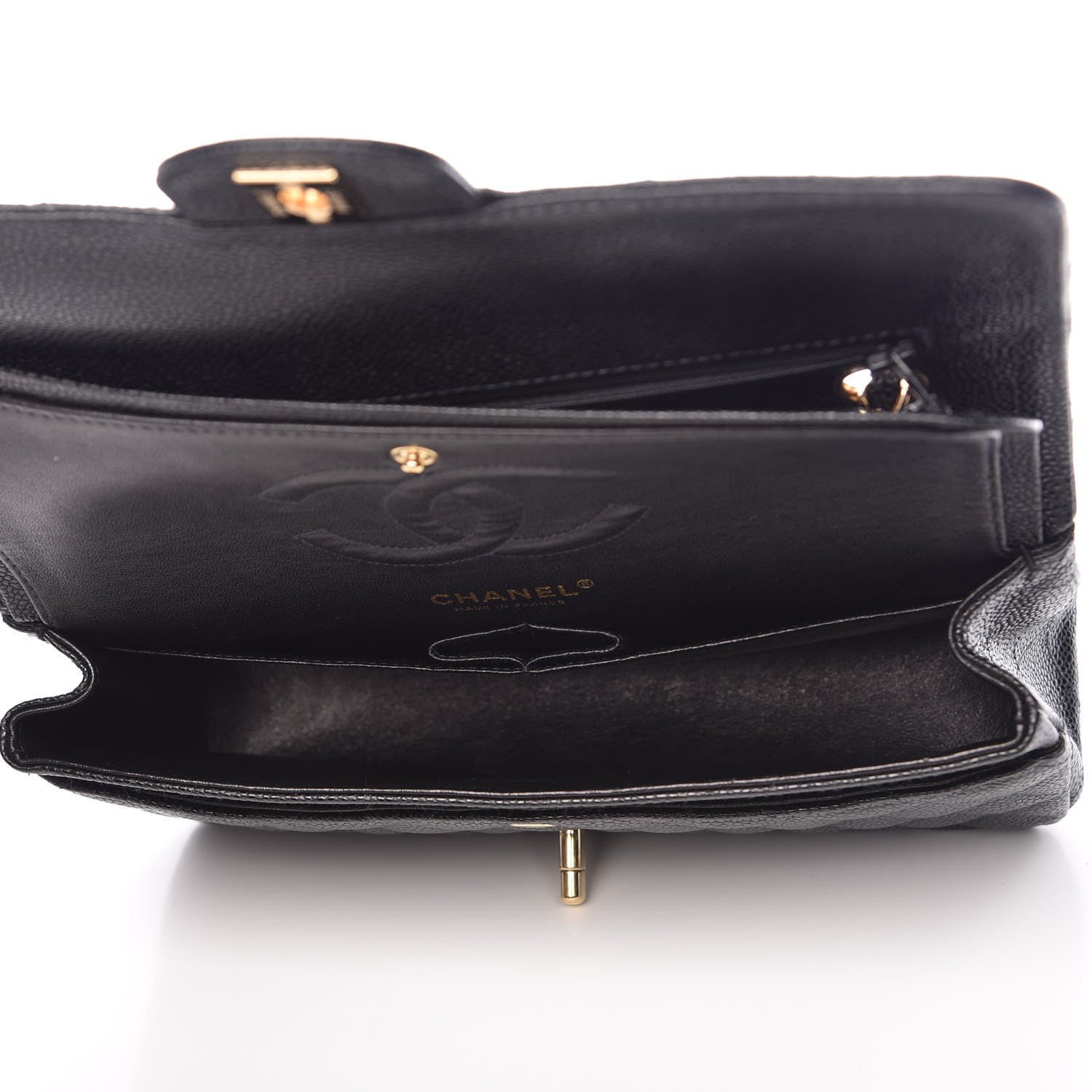 Chanel Caviar Quilted Medium Double Flap Black 6 of 12