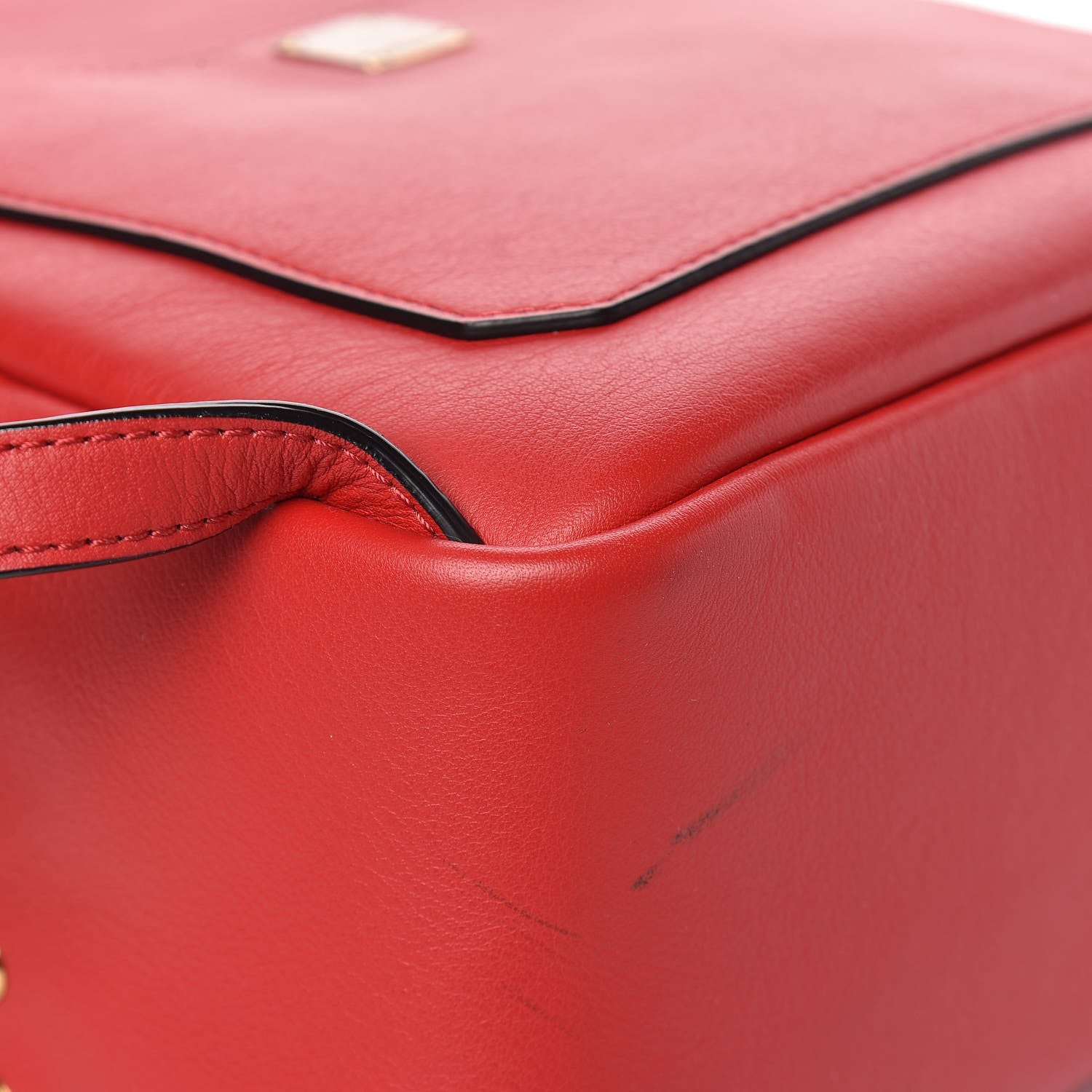 MCM Calfskin Mini Duchess Polke Studs Backpack Red 12 of 18