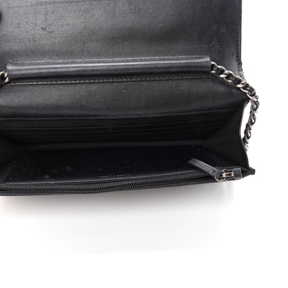Chanel Caviar Quilted Boy Wallet On Chain WOC Black 5 of 14