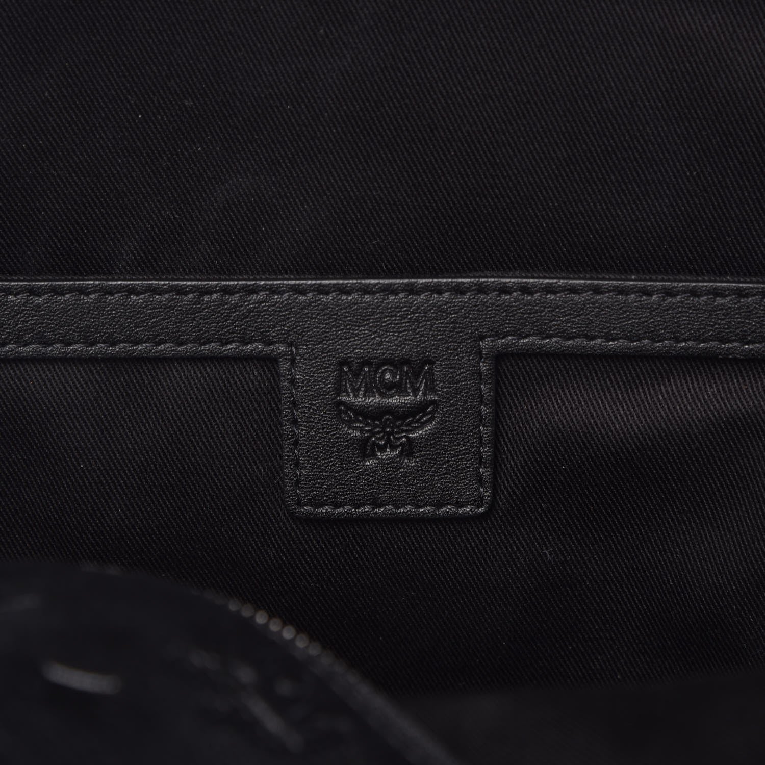 MCM Calfskin Ottomar Monogram Duke Backpack Black 6 of 6