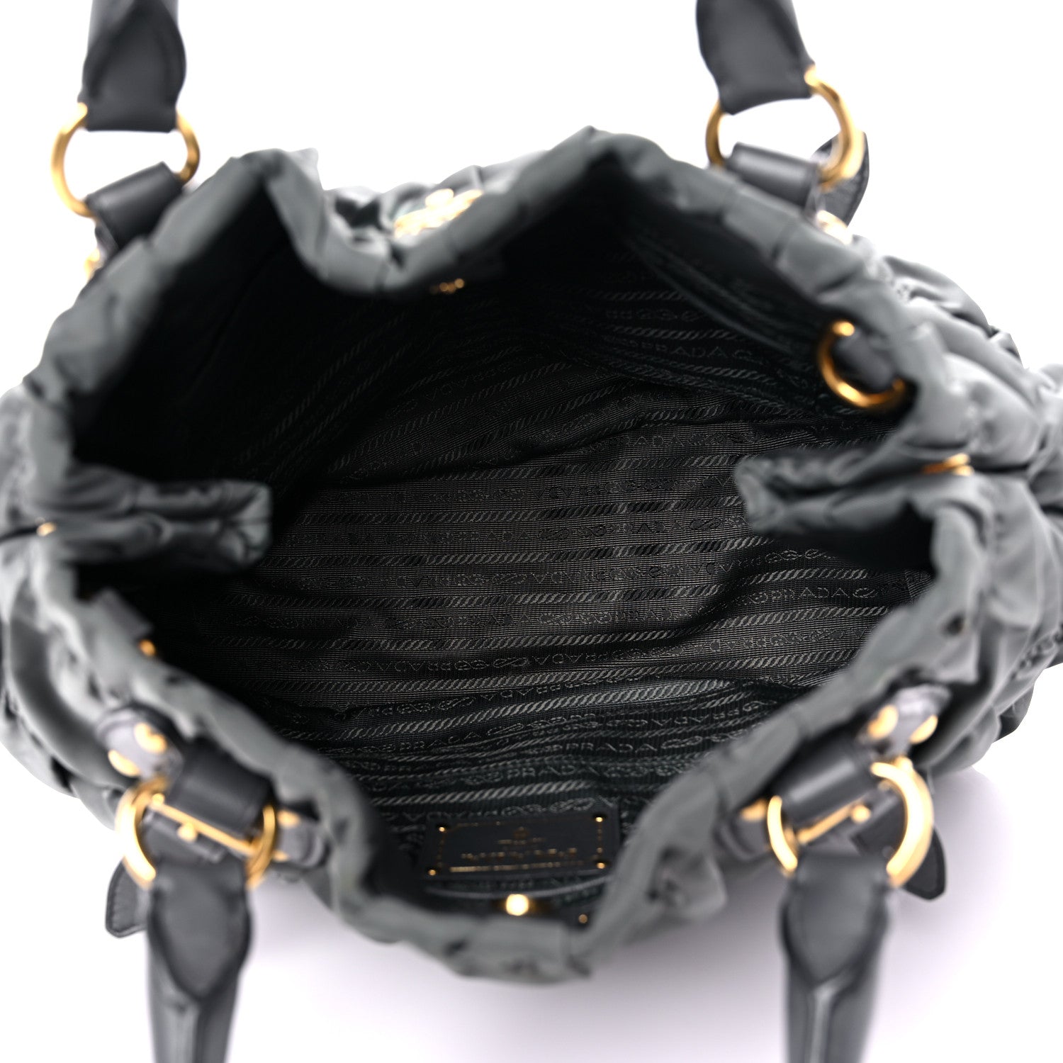 Prada Tessuto Nylon Gaufre Tote Fumo 5 of 26