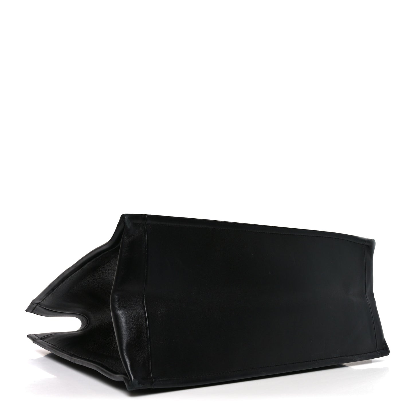 Calfskin Archicannage Large Essential Tote Black