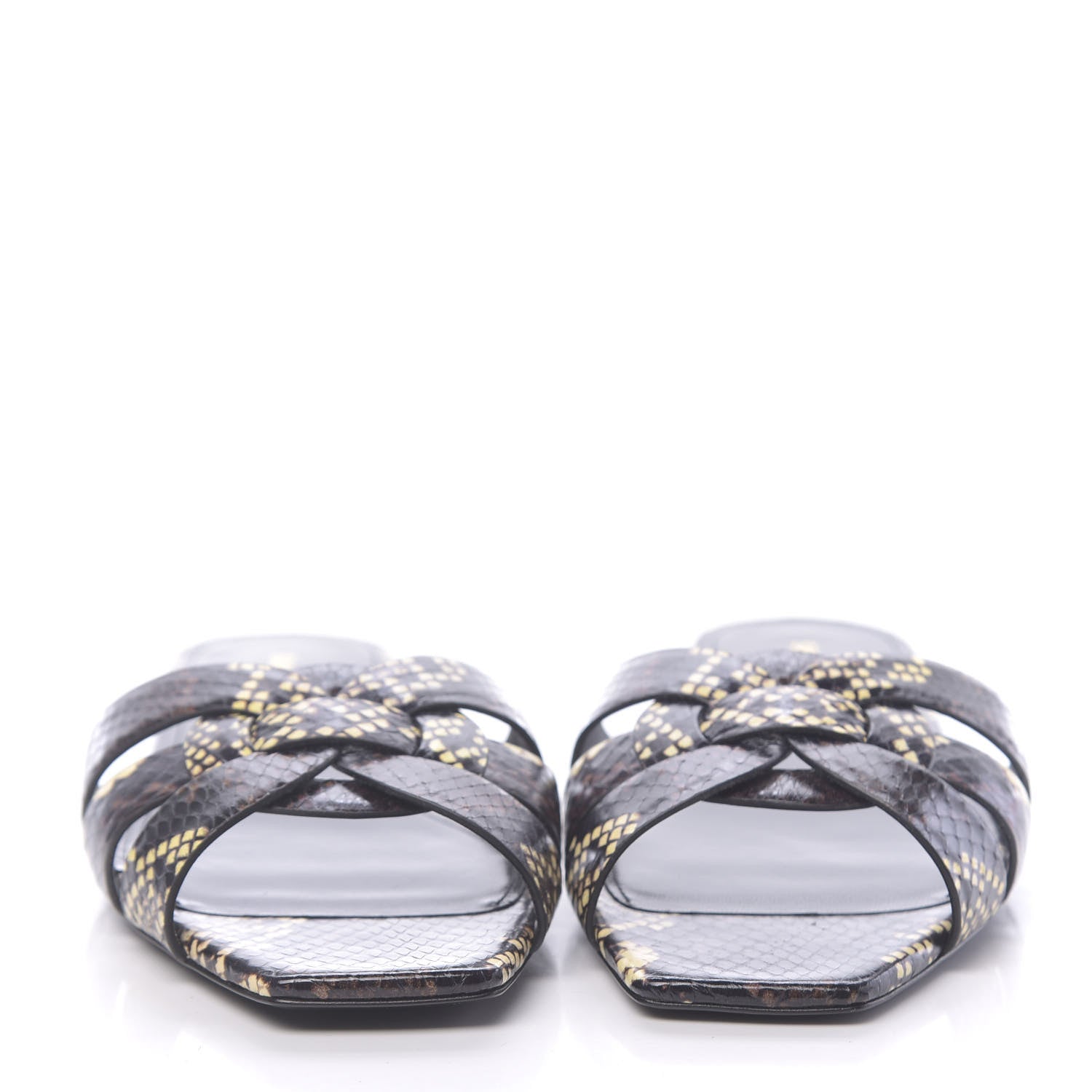 Saint Laurent Snakeskin Tribute 05 Slide Sandals 37 Moro 2 of 9