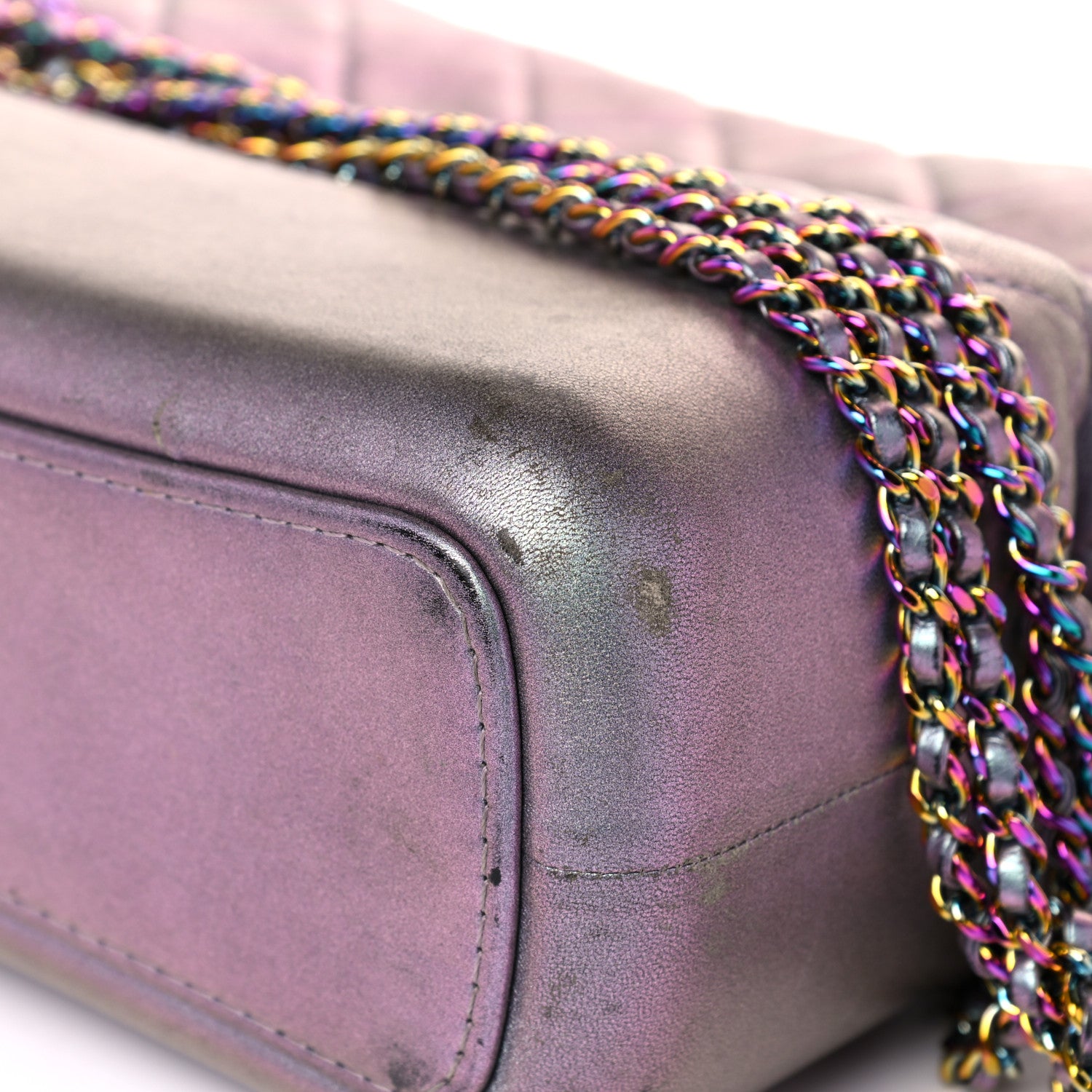 Chanel Iridescent Lambskin Calfskin Quilted Medium Gabrielle Hobo Light Purple 11 of 31
