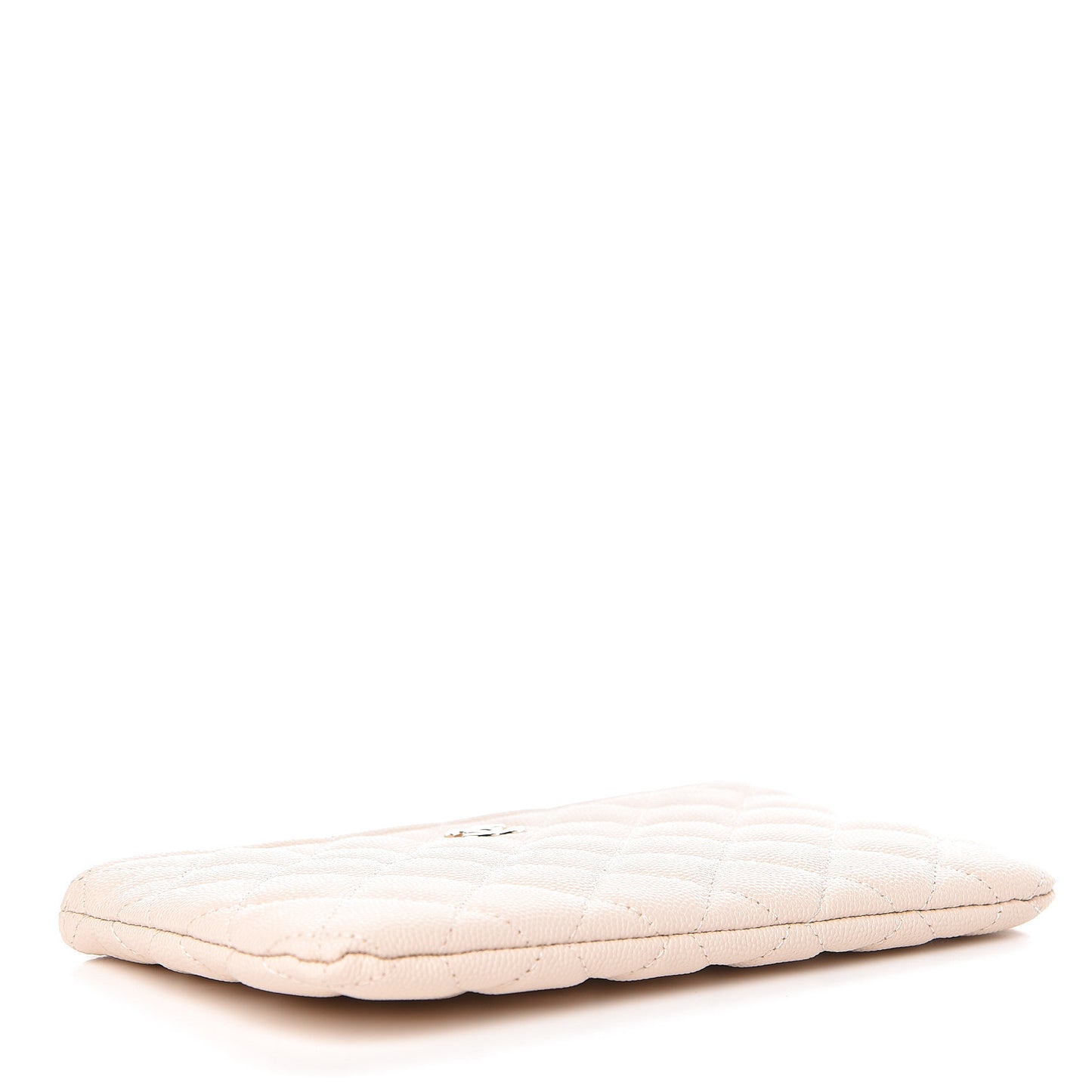 Caviar Quilted Cosmetic Case Light Beige