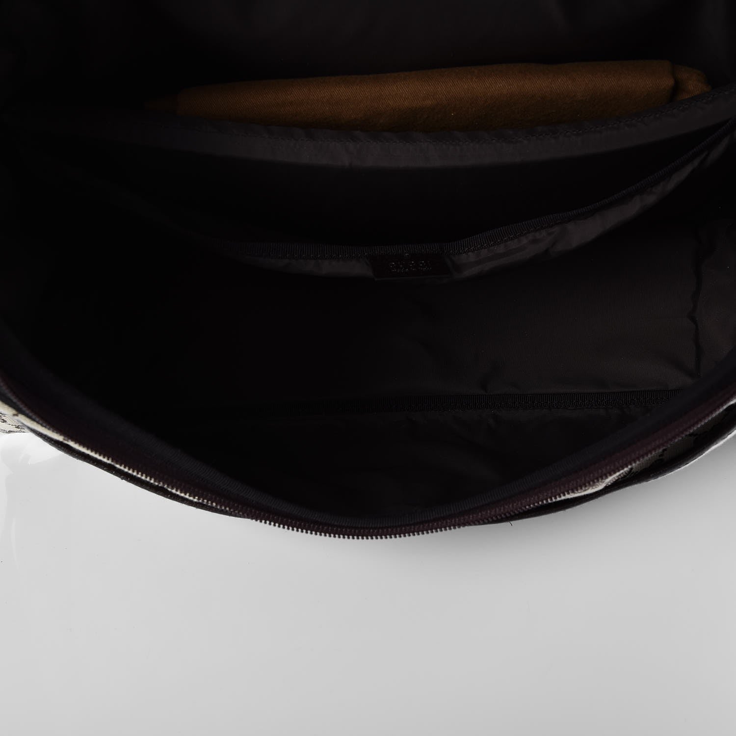Gucci Monogram Natural Pigskin Large Diaper Bag Beige Ebony Cocoa Dark Chocolate 5 of 8