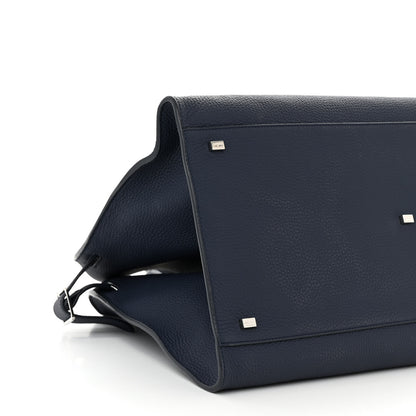 The Row Grained Calfskin Soft Margaux 17 Indigo 8 of 9