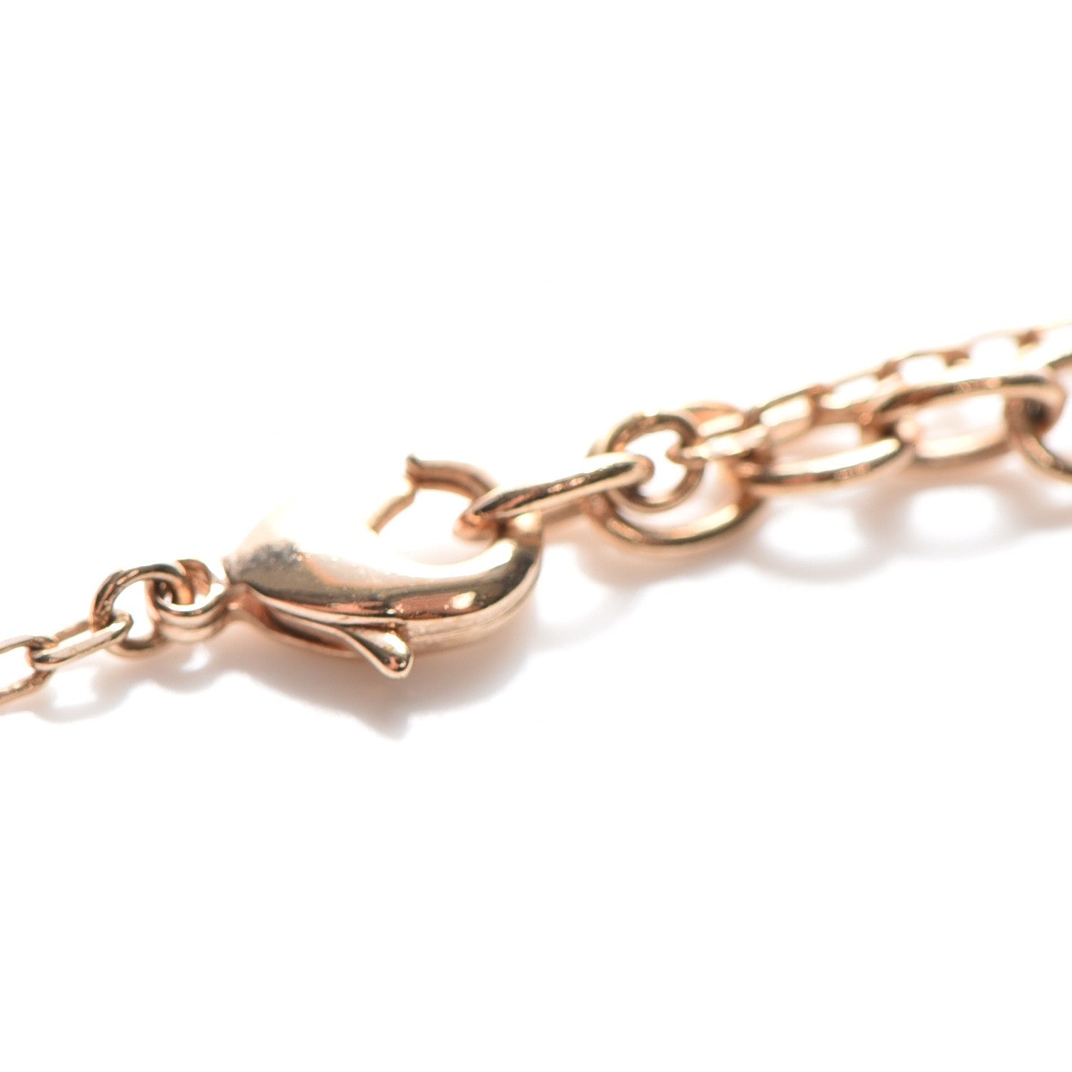 Louis Vuitton Swarovski LV and V Heart Strass Necklace Rose Gold 5 of 6