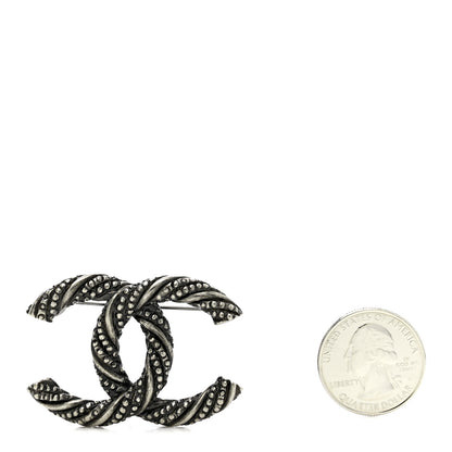 Chanel Ruthenium Twisted CC Brooch 2 of 4