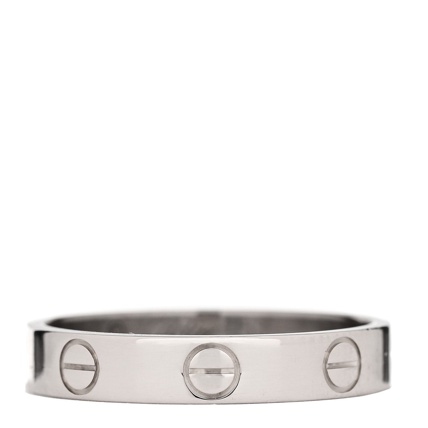 18K White Gold 3.5mm LOVE Wedding Band Ring 53 6.5