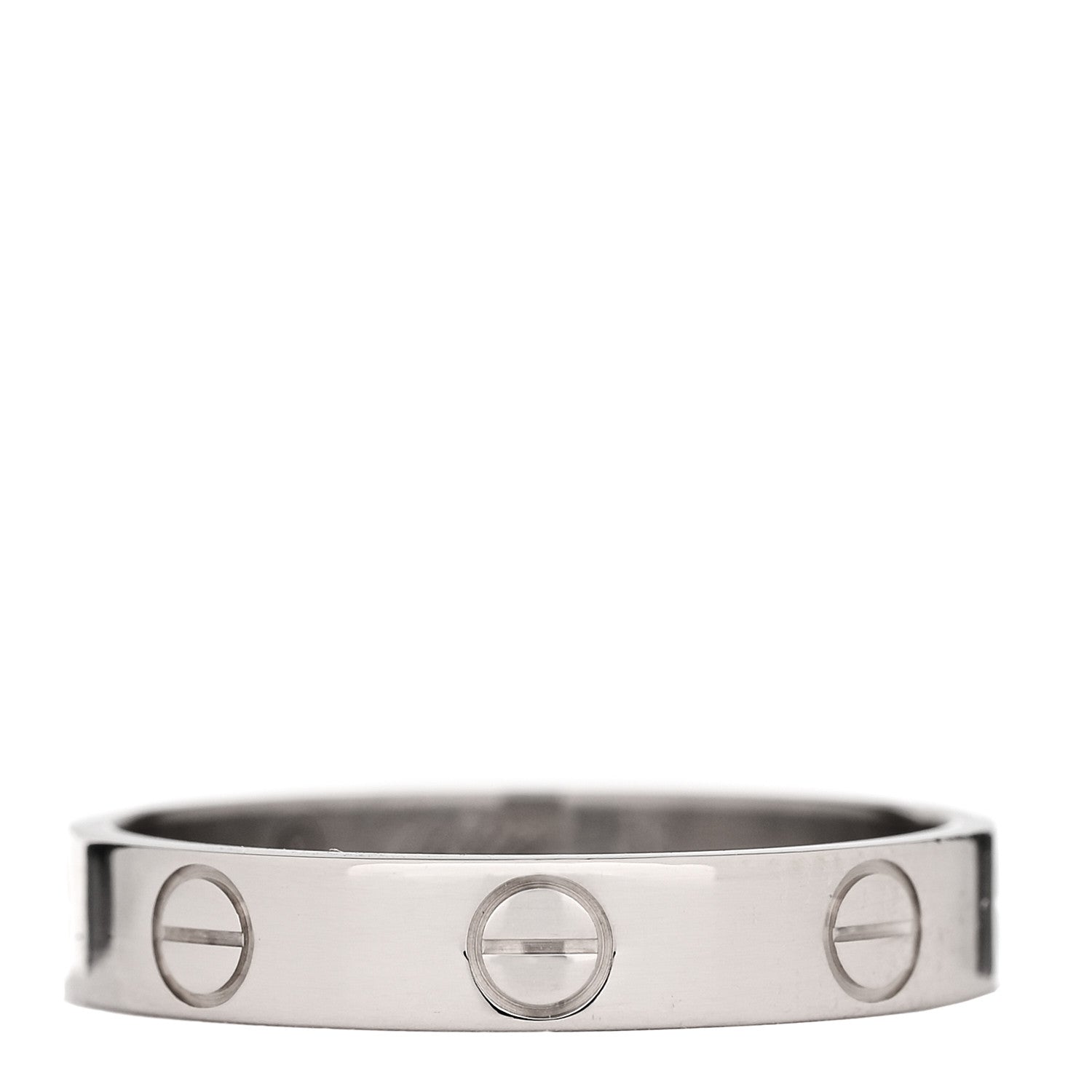 Cartier 18K White Gold 3.5mm LOVE Wedding Band Ring 53 6.5 1 of 4