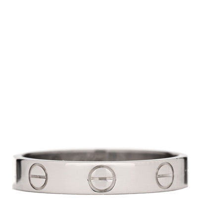 Cartier 18K White Gold 3.5mm LOVE Wedding Band Ring 53 6.5 1 of 4