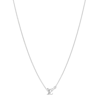 Louis Vuitton 18K White Gold Diamond Idylle Blossom LV Pendant Necklace 1 of 4