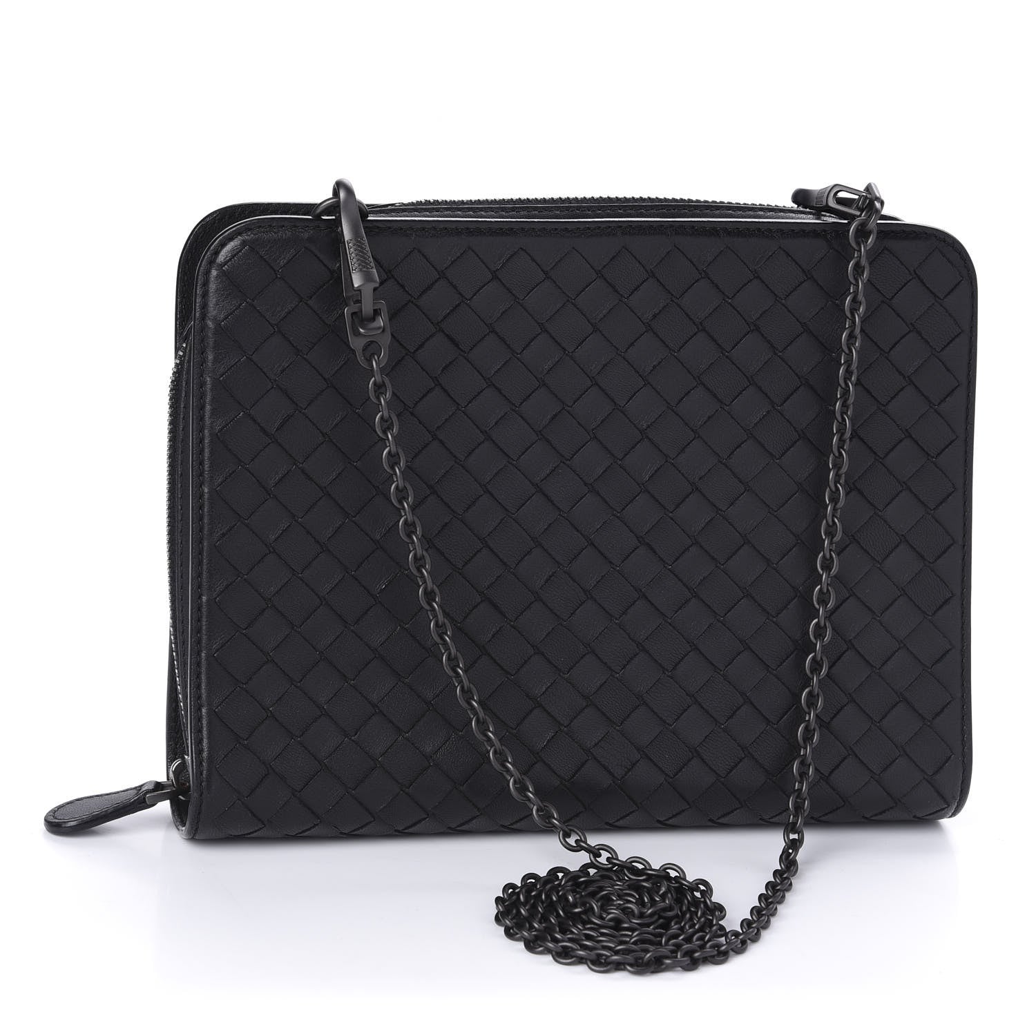 Bottega Veneta Nappa Intrecciato Chain Wallet Black 3 of 10