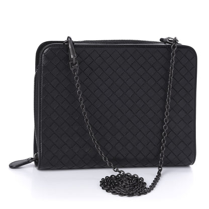 Bottega Veneta Nappa Intrecciato Chain Wallet Black 3 of 10