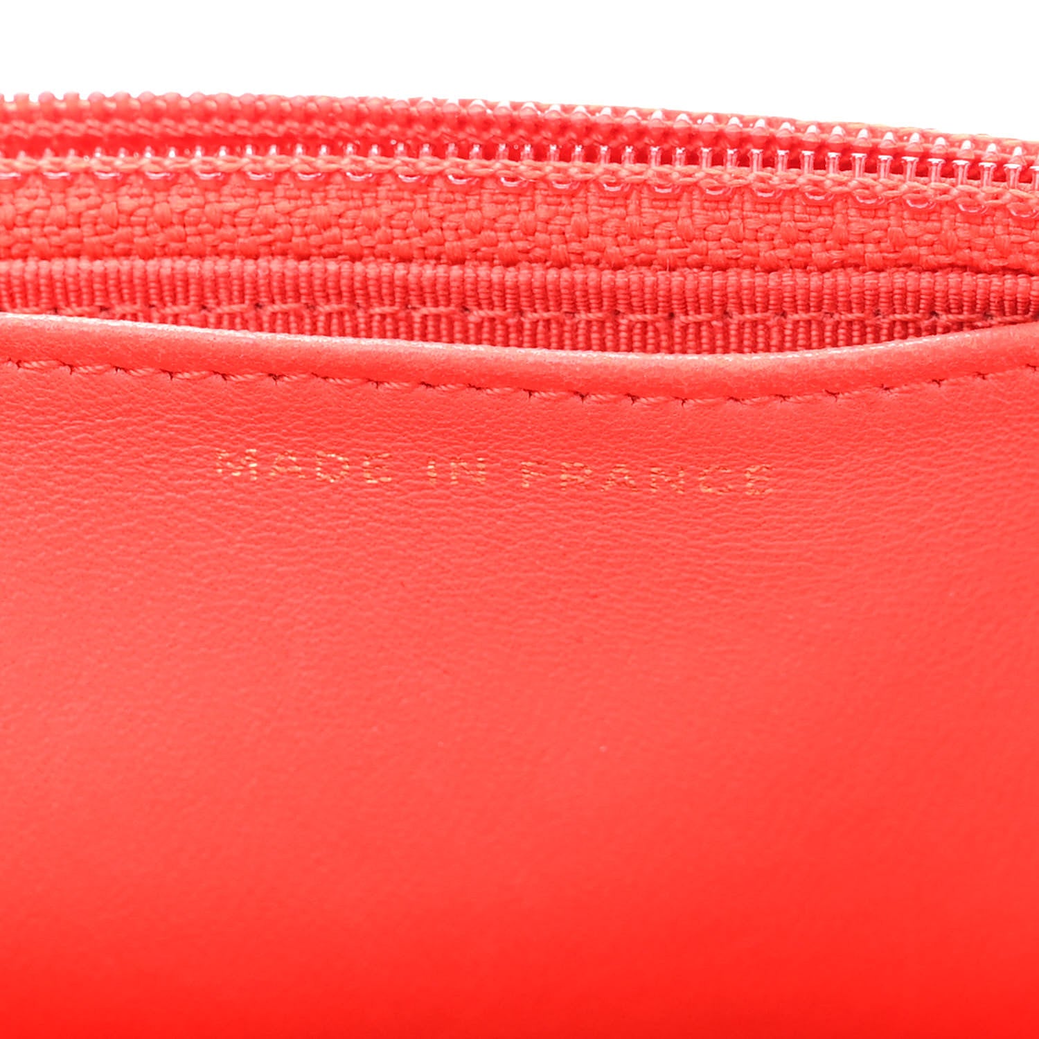 Chanel Lambskin Quilted Wallet On Chain WOC Red 7 of 17