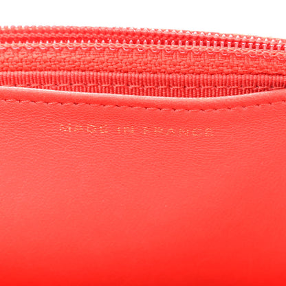 Chanel Lambskin Quilted Wallet On Chain WOC Red 7 of 17