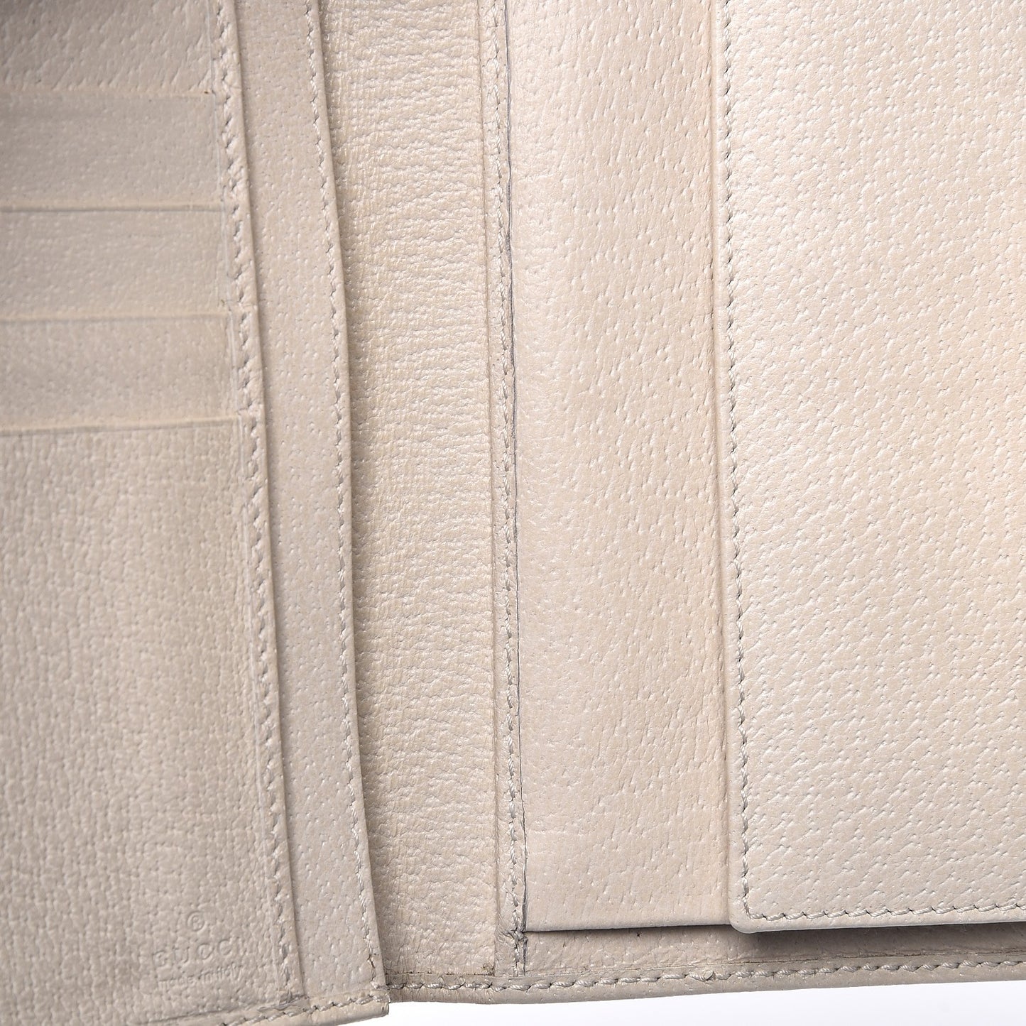 Monogram Calfskin Ladies Web Long Wallet Beige Ebony Off White
