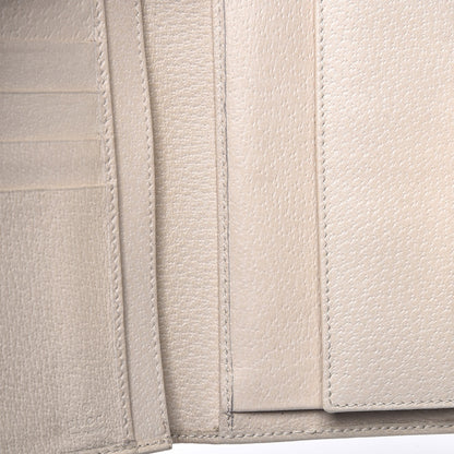 Gucci Monogram Calfskin Ladies Web Long Wallet Beige Ebony Off White 7 of 9