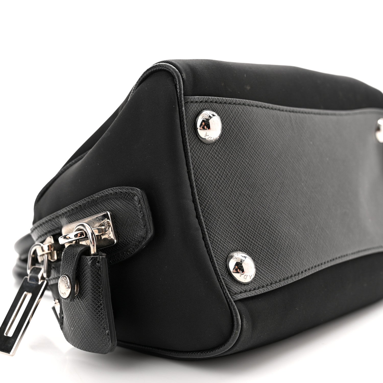 Prada Nylon Saffiano Re-Edition 2005 Top Handle Crossbody Bag Black 5 of 13