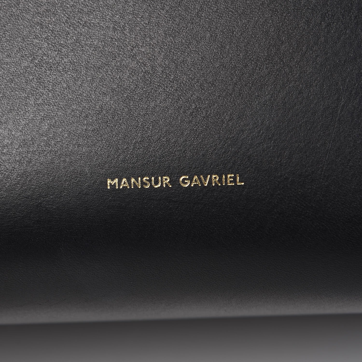 Mansur Gavriel Vegetable Tanned Calfskin Bucket Bag Black Royal 8 of 11