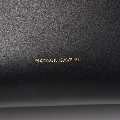 Mansur Gavriel Vegetable Tanned Calfskin Bucket Bag Black Royal 8 of 11