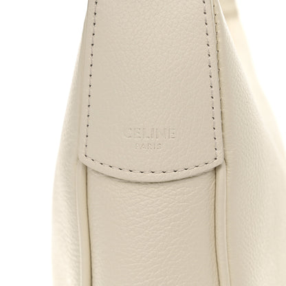 Celine Supple Calfskin Cuir Triomphe Small Heloise Shoulder Bag White Cotton 11 of 11