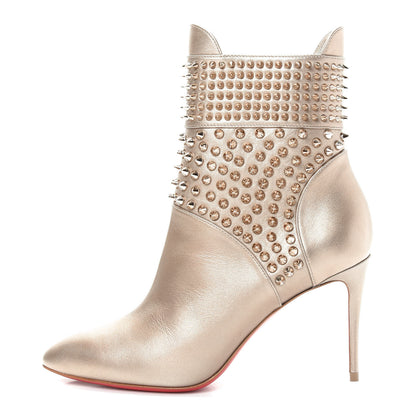 Christian Louboutin Calfskin Hongroise 85 Ankle Boots 37 Colombe 1 of 10