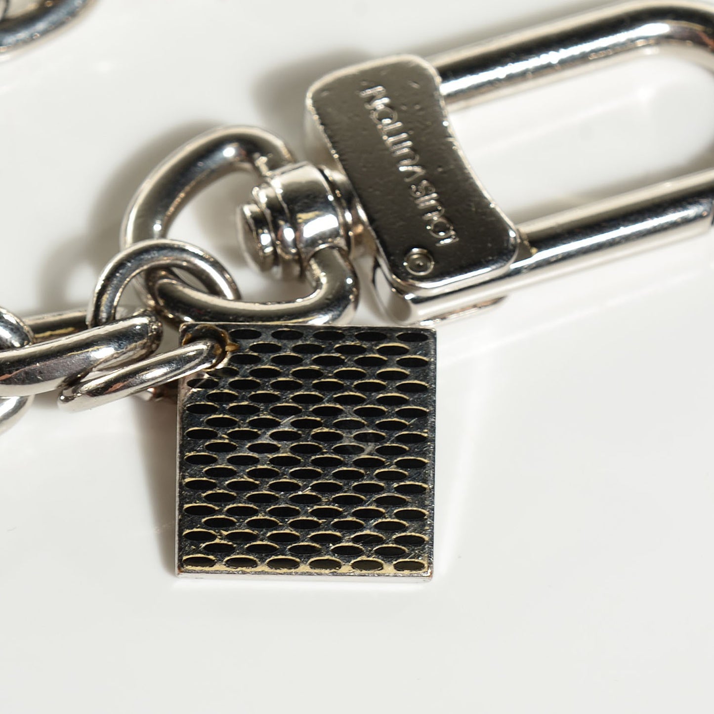 Metal Mens XL Key Chain Silver