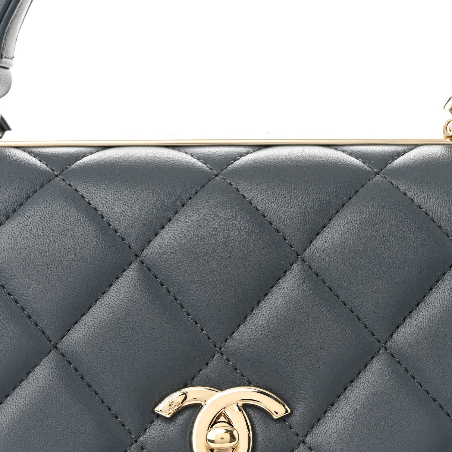 Chanel Lambskin Quilted Medium Trendy CC Flap Dual Handle Bag Dark Grey 10 of 13