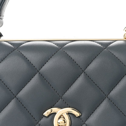 Chanel Lambskin Quilted Medium Trendy CC Flap Dual Handle Bag Dark Grey 10 of 13