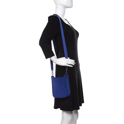 Hermes Taurillon Clemence Evelyne TPM Bleu Electrique 2 of 10