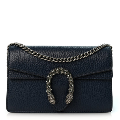 Gucci Dollar Calfskin Crystal Super Mini Dionysus Shoulder Bag Blue Agata Black Diamond 1 of 9