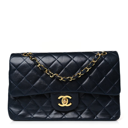 Chanel Lambskin Quilted Medium Double Flap Navy 1 of 10