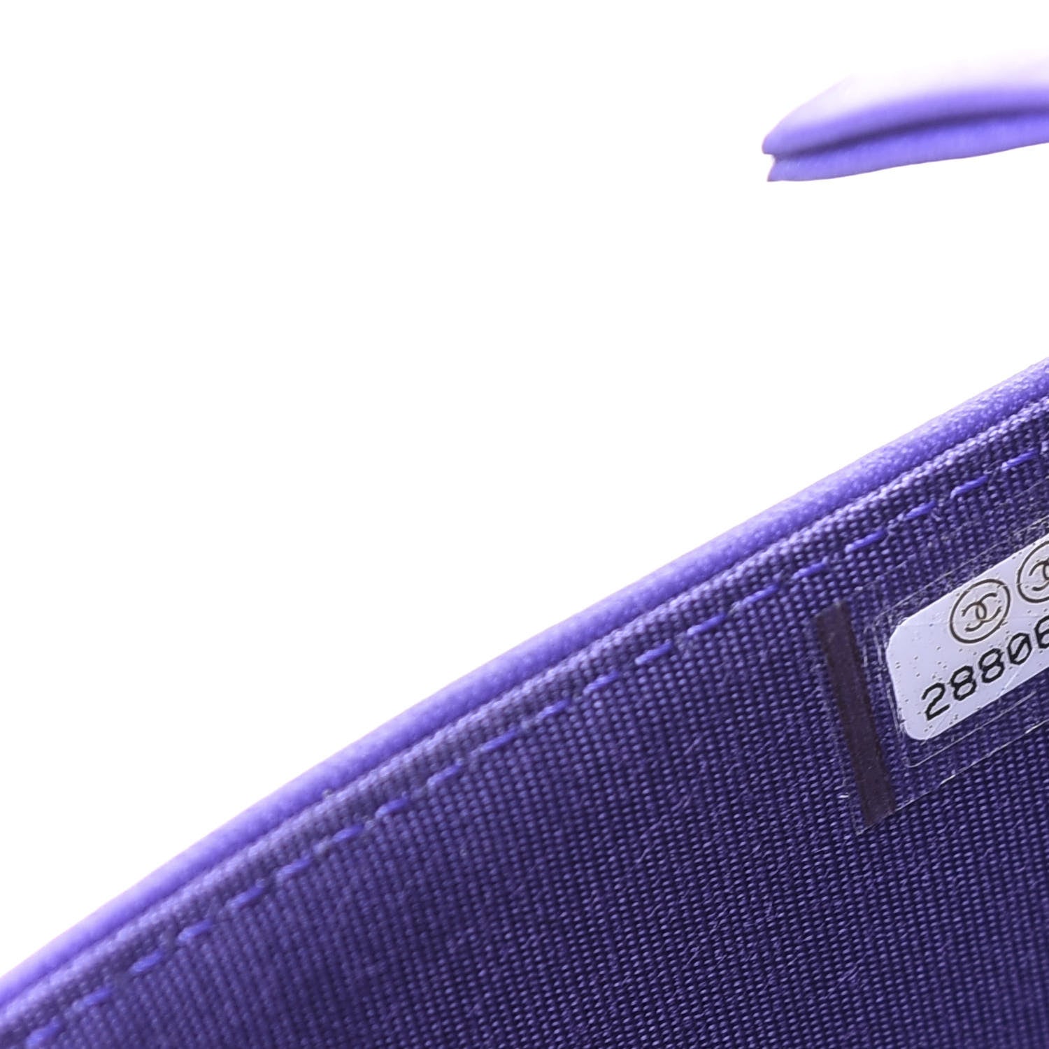 Chanel Lambskin Quilted Boy Wallet On Chain WOC Purple 8 of 10