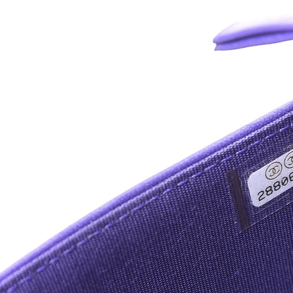 Chanel Lambskin Quilted Boy Wallet On Chain WOC Purple 8 of 10
