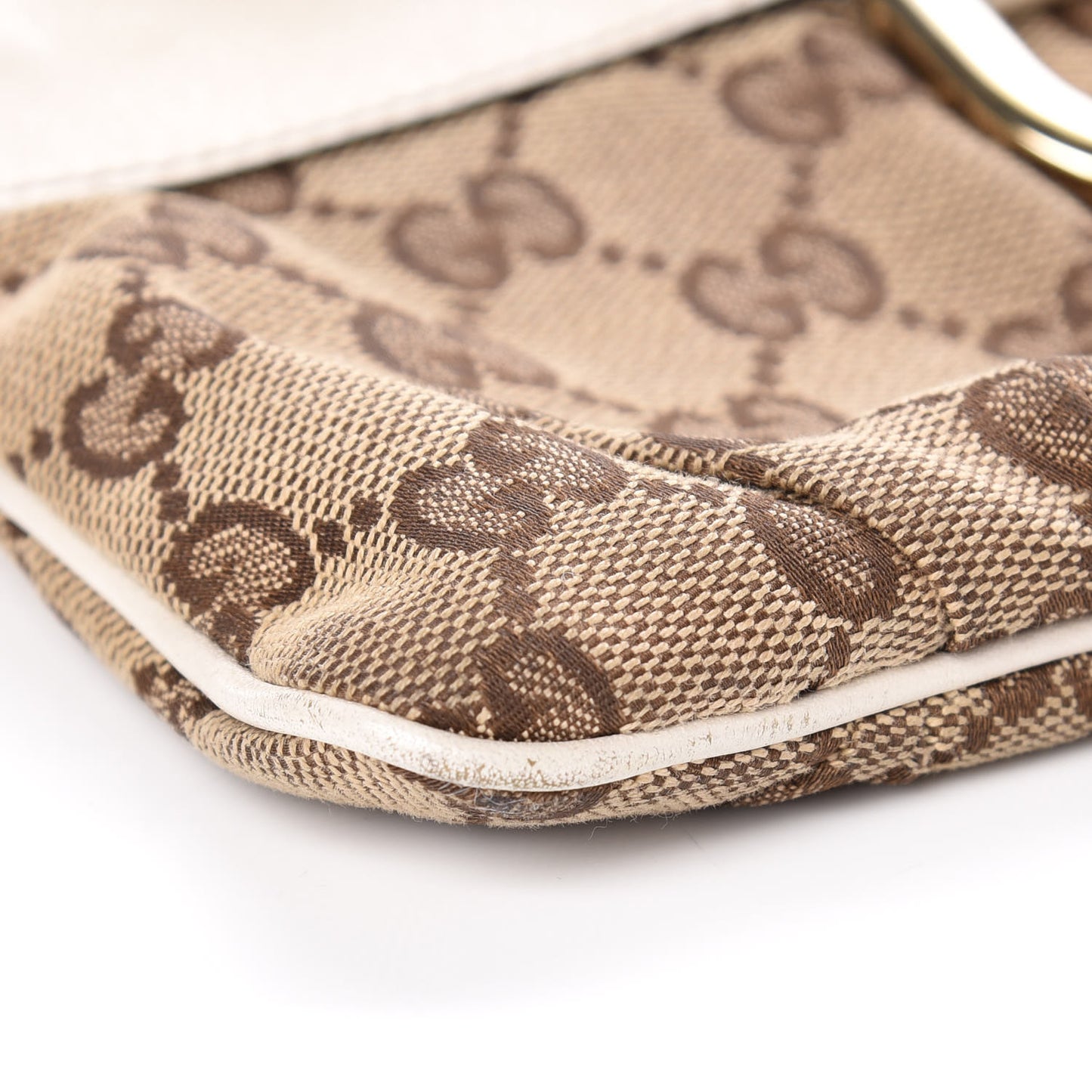 Monogram D Ring Wristlet White